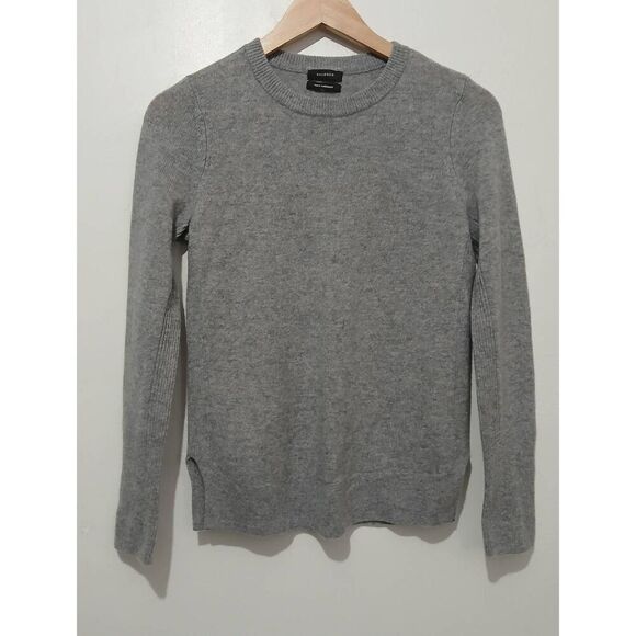 Halogen womens small 100% cashmere lightweight sweater classic crewneck gray - Picture 1 of 7